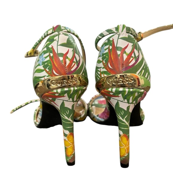 guess tropical heels with golden details - Picture 2 of 4